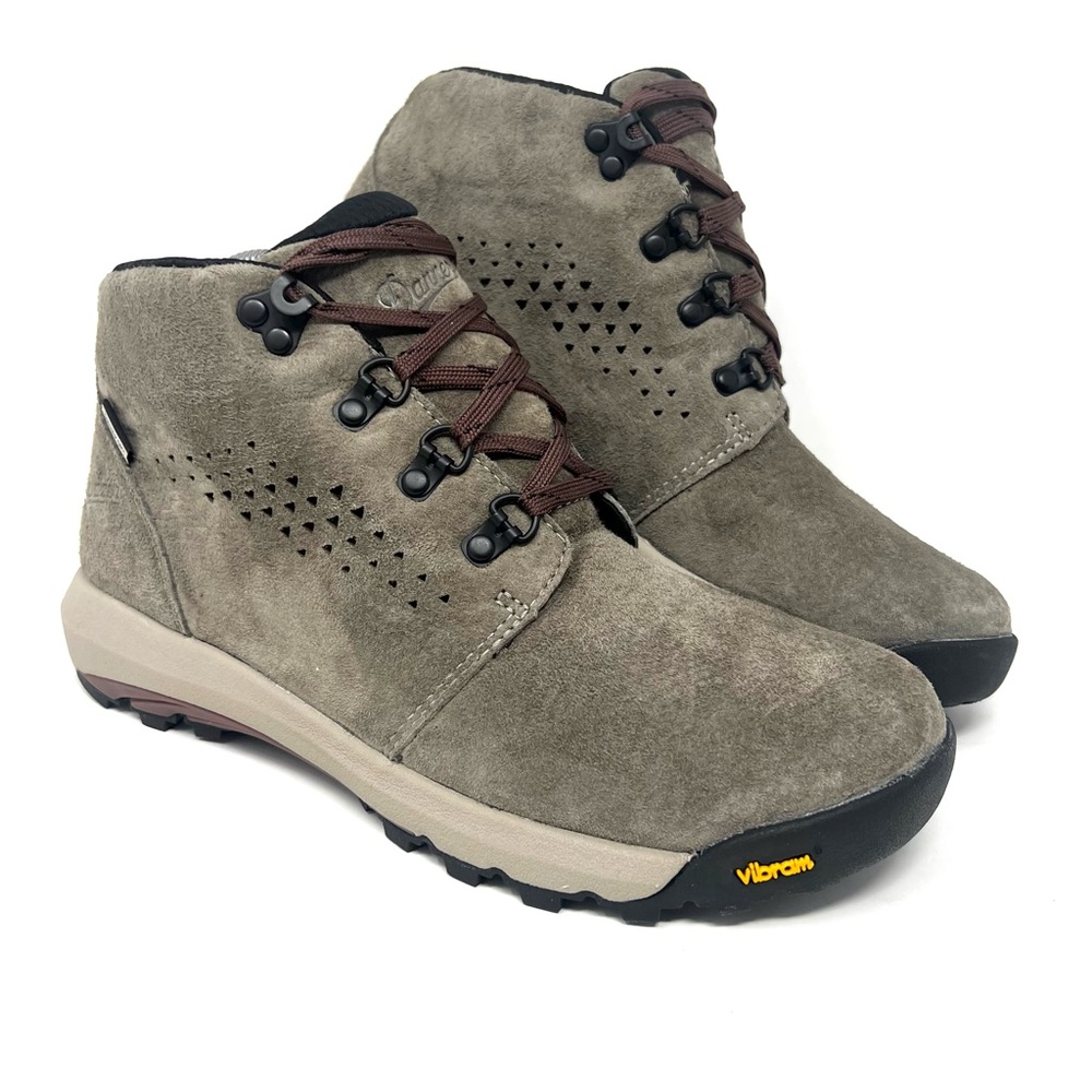 Danner Womens Inquire 4” Chukka Waterproof Hiking Boots Sz 8 Gray Suede Plum NEW